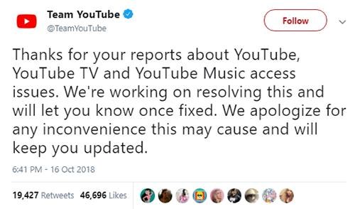 YouTube sập trên toàn cầu - Anh 1