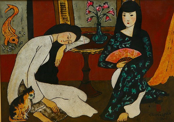 Ra sách tôn vinh họa sĩ vẽ tranh lụa hàng đầu Việt Nam - Anh 3
