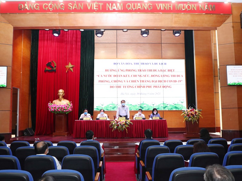 Bộ VHTTDL: Hưởng ứng phong trào thi đua đặc biệt “Cả nước đoàn kết, chung sức, đồng lòng thi đua, phòng, chống và chiến thắng đại dịch Covid-19” - Anh 2