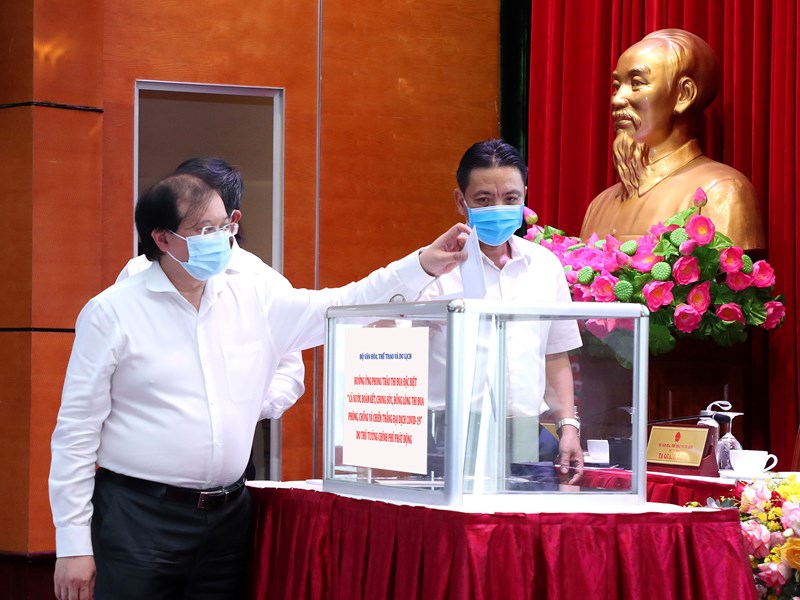 Bộ VHTTDL: Hưởng ứng phong trào thi đua đặc biệt “Cả nước đoàn kết, chung sức, đồng lòng thi đua, phòng, chống và chiến thắng đại dịch Covid-19” - Anh 6