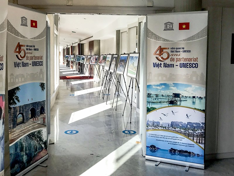 Thủ tướng làm việc với Tổng Giám đốc UNESCO, tham quan Triển lãm quan hệ đối tác Việt Nam-UNESCO - Anh 5