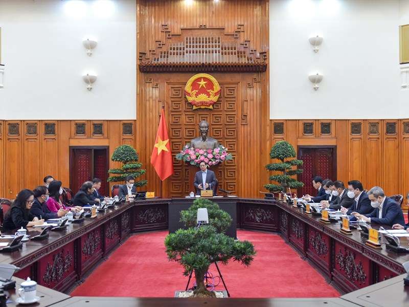 Thủ tướng Phạm Minh Chính làm việc với lãnh đạo Liên hiệp các Hội Văn học nghệ thuật Việt Nam - Anh 1