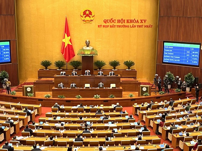 Quốc hội thông qua 1 luật và 4 Nghị quyết với sự thống nhất cao - Anh 3