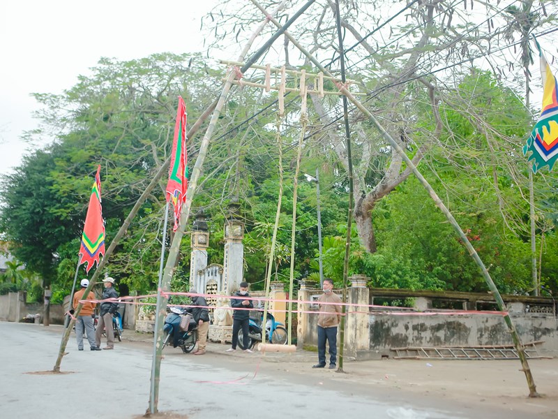 Nam Định: Người dân Thanh Khê háo hức dựng đu Tết - Anh 18