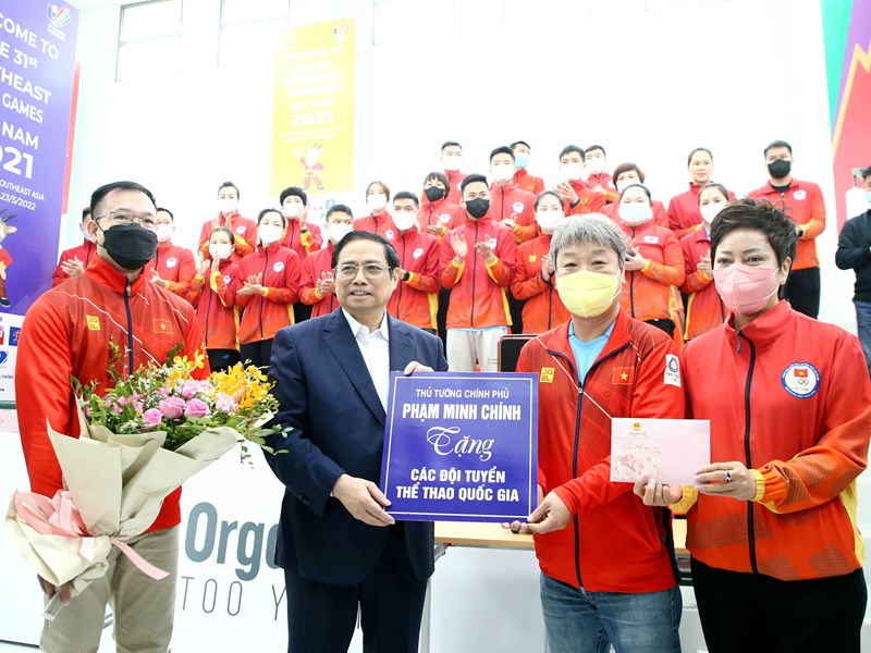Thủ tướng động viên Đoàn thể thao Việt Nam và kiểm tra công tác chuẩn bị SEA Games 31: Thi đấu hết mình là thành tích lớn nhất - Anh 15