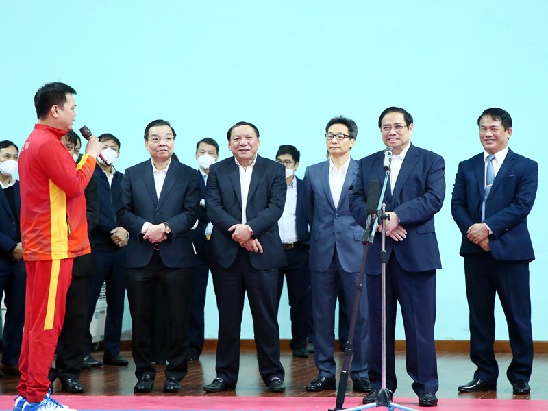 Thủ tướng động viên Đoàn thể thao Việt Nam và kiểm tra công tác chuẩn bị SEA Games 31: Thi đấu hết mình là thành tích lớn nhất - Anh 14