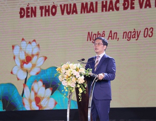 Nghệ An trang trọng kỷ niệm 1310 năm khởi nghĩa Hoan Châu và đón nhận Bằng Di tích quốc gia đặc biệt Đền thờ vua Mai Hắc Đế - Anh 2