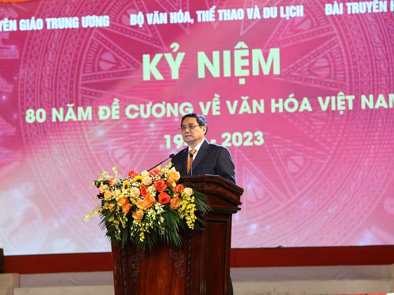 Thủ tướng: Tăng cường huy động, phát huy tối đa hiệu quả các nguồn lực để phát triển toàn diện văn hóa - Anh 1
