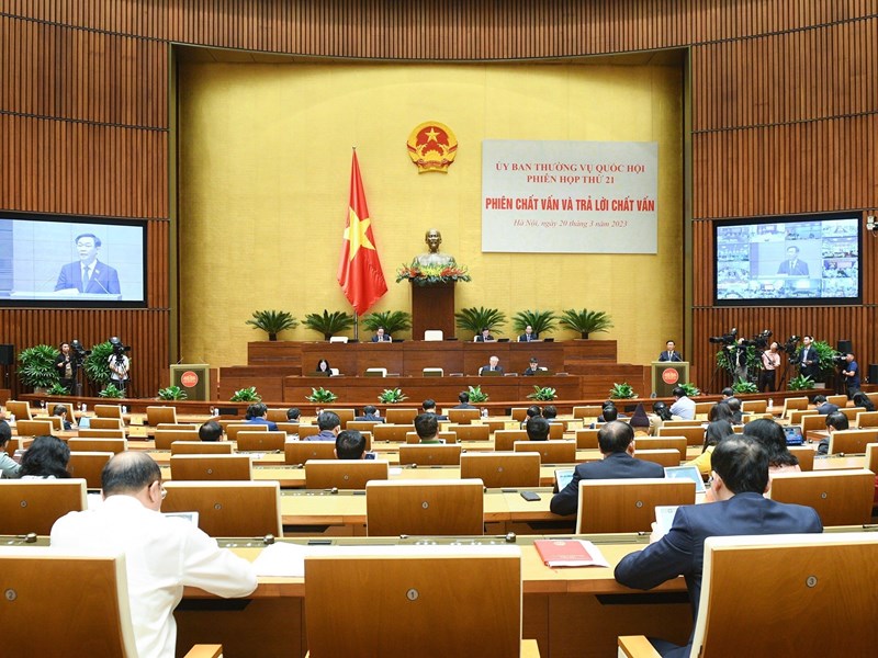 Ủy ban Thường vụ Quốc hội tổ chức chất vấn nhóm vấn đề thuộc lĩnh vực Tòa án và Kiểm sát - Anh 2