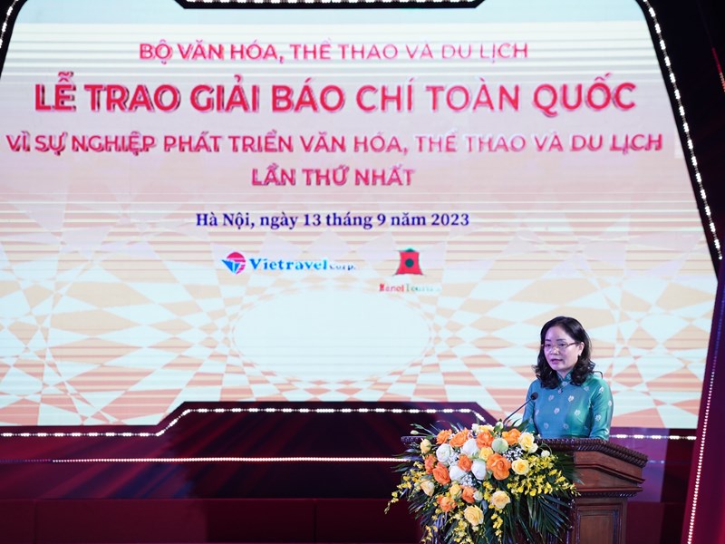 Lễ trao Giải Báo chí toàn quốc “Vì sự nghiệp phát triển Văn hóa, Thể thao và Du lịch” lần thứ Nhất: Lan tỏa thành tựu của Ngành Văn hóa, Thể thao và Du lịch - Anh 13