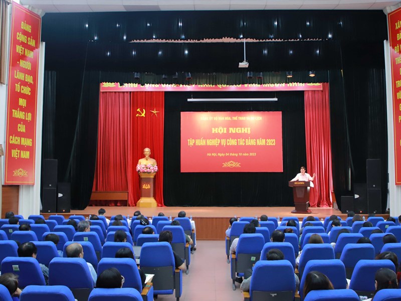 Đảng ủy Bộ VHTTDL: Hội nghị tập huấn, bồi dưỡng nghiệp vụ công tác Đảng năm 2023 - Anh 5