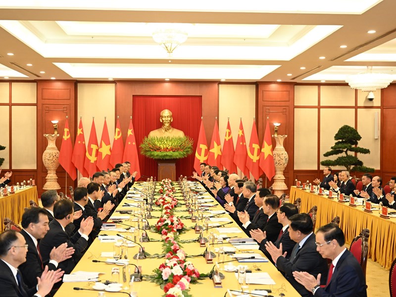 Hội đàm cấp cao giữa Tổng Bí thư Nguyễn Phú Trọng và Tổng Bí thư, Chủ tịch Trung Quốc Tập Cận Bình - Anh 2