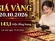 Giá vàng hôm nay 20.10.2026: Vàng thế giới giảm, SJC chờ phiên mới